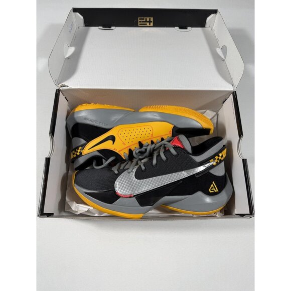 Nike Zoom Freak 2 Shoes Mens Size 9 Black Grey Yellow Basketball CK5424-006 main image 8